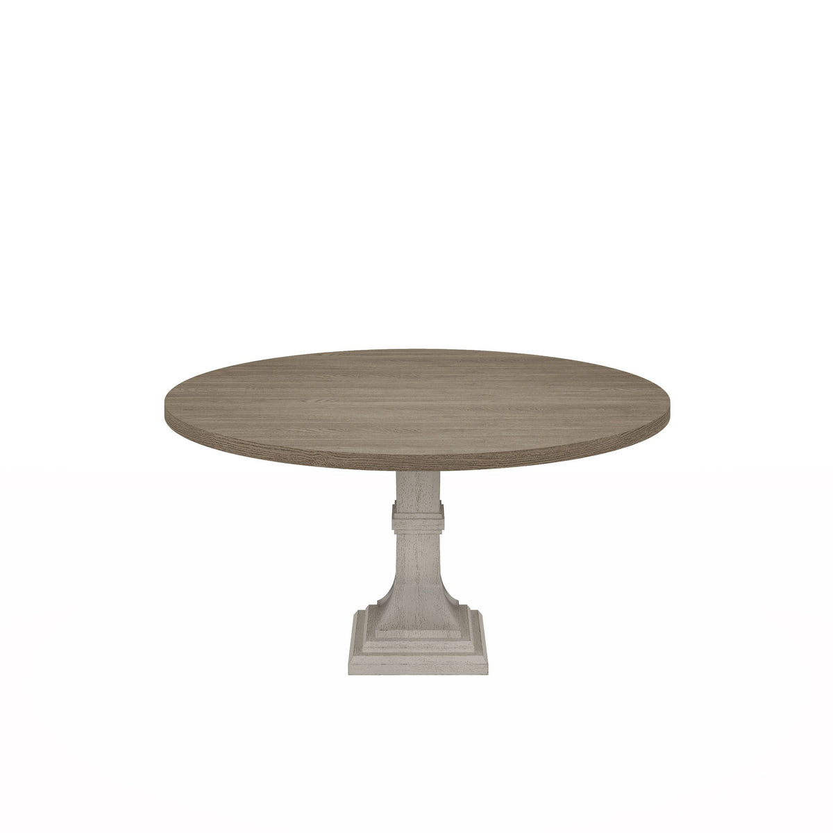 Tannen - Round Dining Table - White / Gray