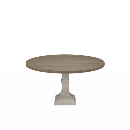 Tannen - Round Dining Table - White / Gray