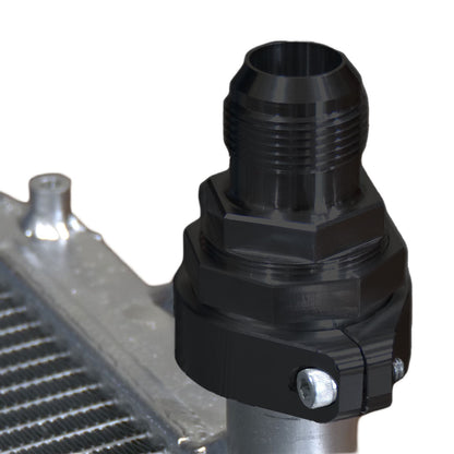 Weld Free 16AN Compression Fitting; Fits 1.25-1.35"; Black; Billet