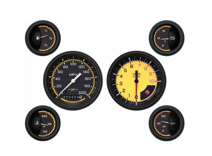 Yellow 6 Gauge Set (3 3/8 S - AX01YBLF