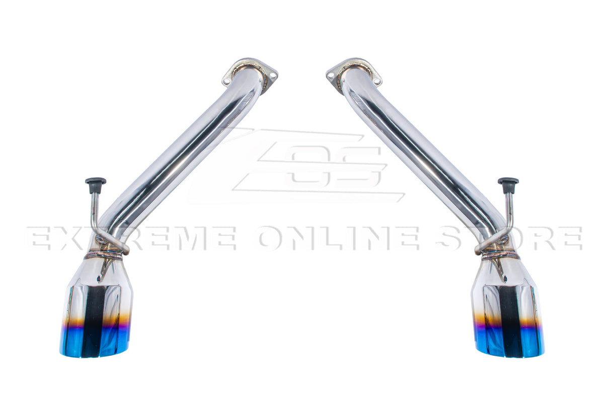 2009-2021 Nissan 370Z Z34 Muffler Delete Axle Back Burnt Tips Exhaust