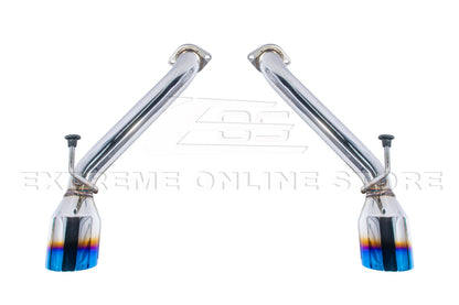 2009-2021 Nissan 370Z Z34 Muffler Delete Axle Back Burnt Tips Exhaust