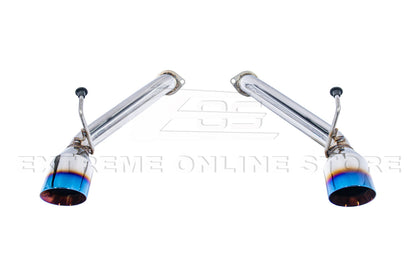 2009-2021 Nissan 370Z Z34 Muffler Delete Axle Back Burnt Tips Exhaust