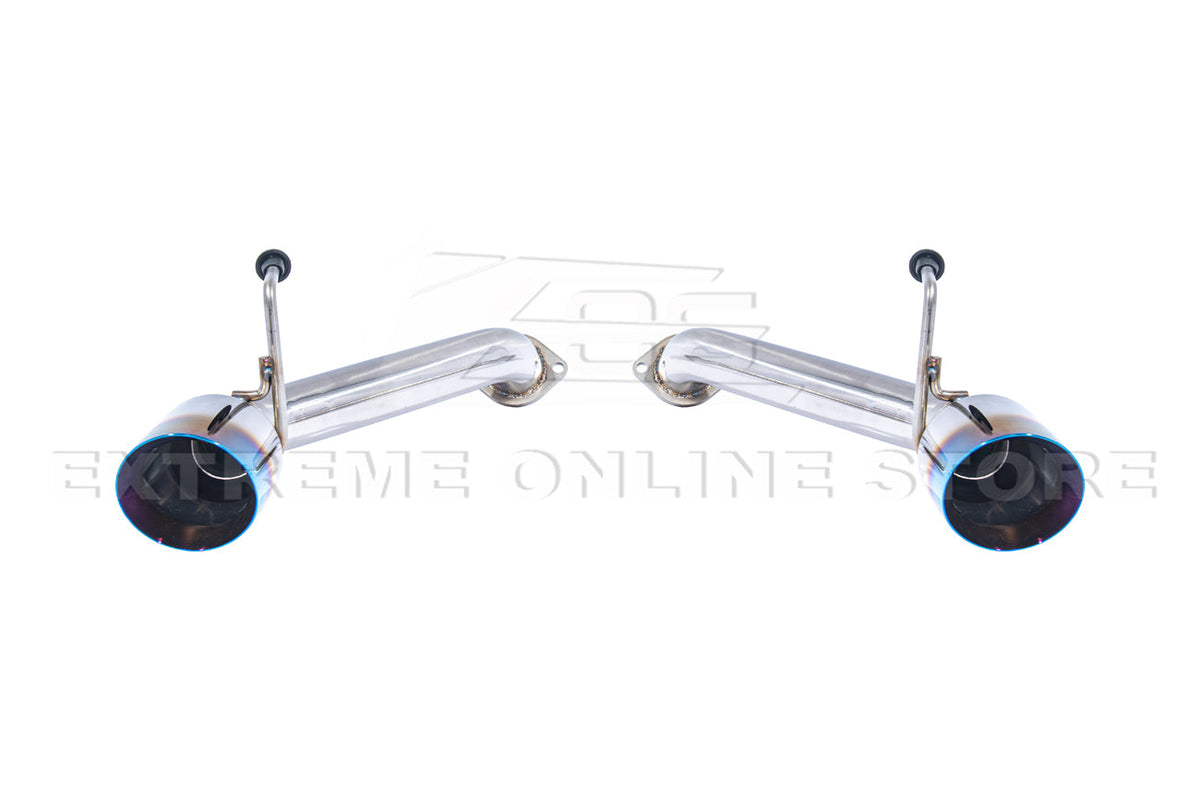 2009-2021 Nissan 370Z Z34 Muffler Delete Axle Back Burnt Tips Exhaust