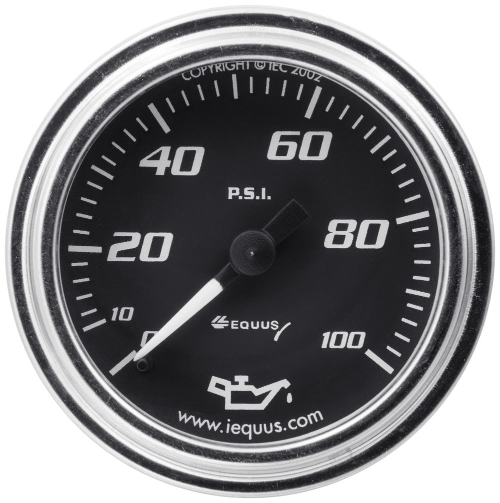 2.0 Dia Oil Pressure Gauge Chrome 0-100psi - E7244