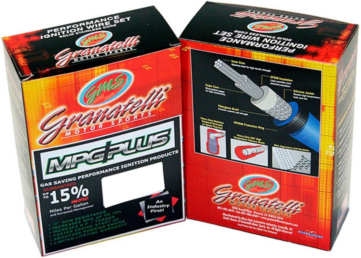Granatelli Solid Core Spark Plug Wires for 1996-1998 Buick LeSabre 3.8L V6 – 26-1438S