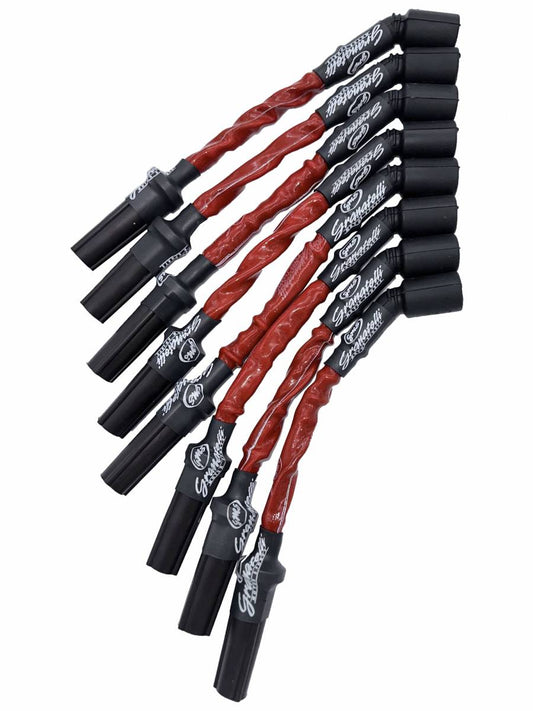 Granatelli GM LS & LT 0-Ohm 12" Red High-Temp Coil-Near-Plug Spark Plug Wires – 28-1629HTR