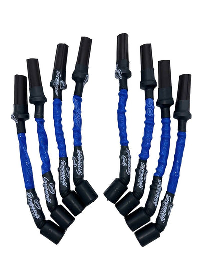 Granatelli GM LS & LT 0-Ohm 12" Blue High-Temp Coil-Near-Plug Spark Plug Wires – 28-1629HTBL