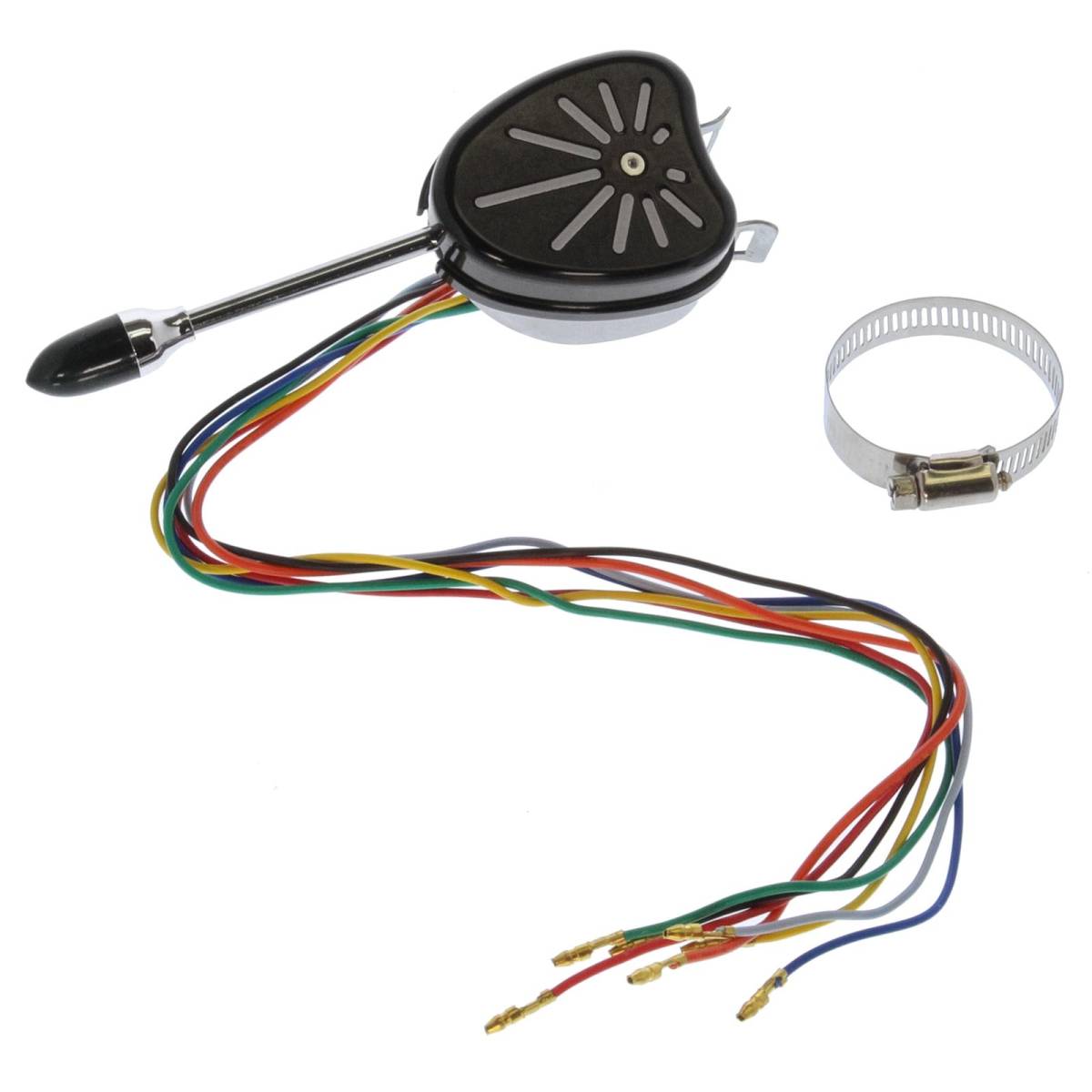 Granatelli Turn Signal Switch, W/ Billet Cover "Sunrise", Bright Black System – 698111BS