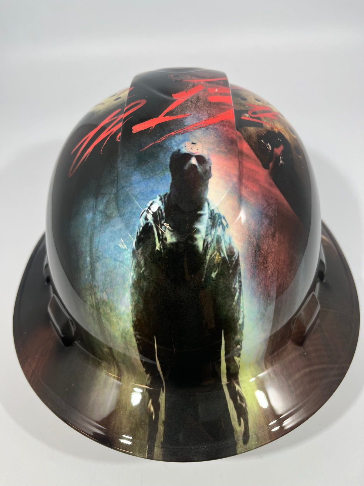 Full Brim Hard Hat Custom Hydro Dipped Friday the 13th
