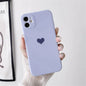 Solid Color Love Heart iPhone Case
