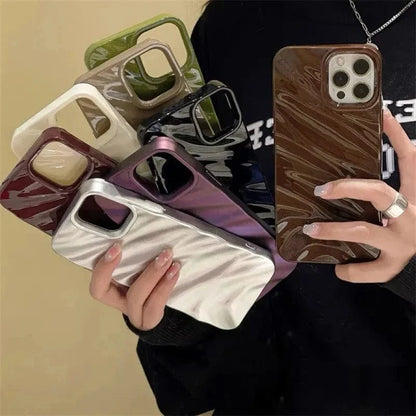 RuffleWave Satin iPhone Case