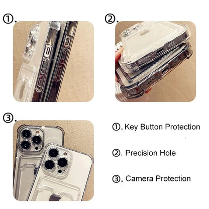 Transparent Card Slot Bag Holder iPhone Case