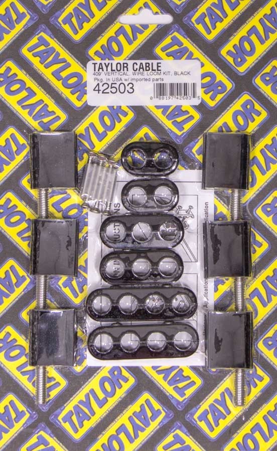 10.4mm Vertical Wire Loom Kit Black - 42503