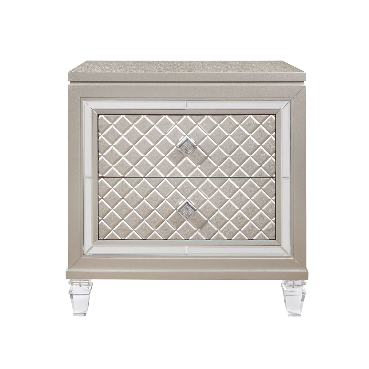 Cross - Glam Nightstand - Champagne