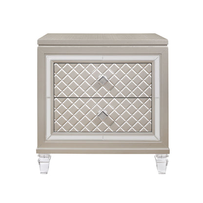 Cross - Glam Nightstand - Champagne