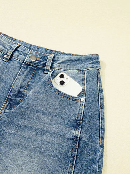 Vintage Washed Seam Detail Shift Jeans