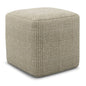 Zelma - Square Woven Outdoor / Indoor Pouf - Silver