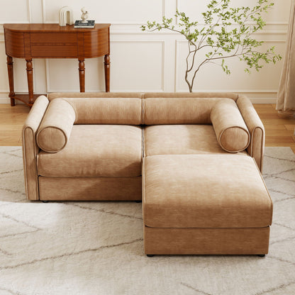 Contemporary Elegant Sofa With Storage And Ottoman