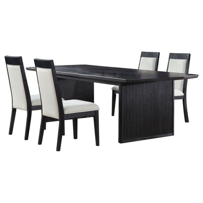 Brookmead 5-piece Extension Leaf Dining Table Set Black