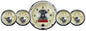AutoMeter Gauge Kit, Analog, Prestige, Speedometer, Water Temperature, Fuel Level, Voltmeter, Oil - 2000