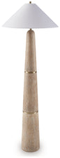 Gasparleigh - Poly Floor Lamp - Brown / Gold Finish