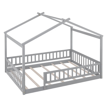 Bed House Bed Frame With Fence