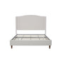 Minimalist Designs Upholstered Wingback Bed With Tall Headboard