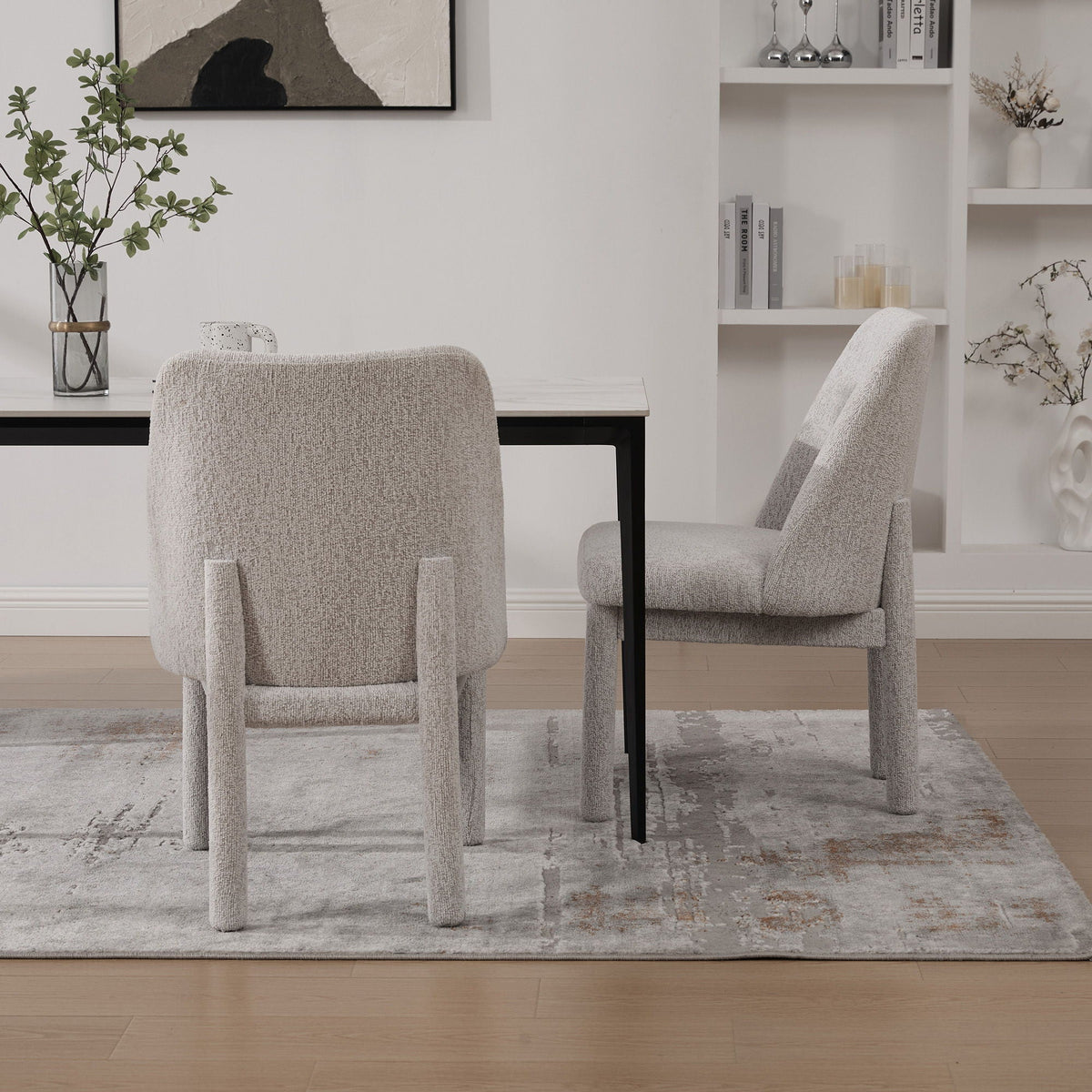 Wide Minimalist Dining Chair