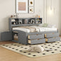 Daybed With 2 Bedside Cabinets, Upper Shelves And 4 Drawers