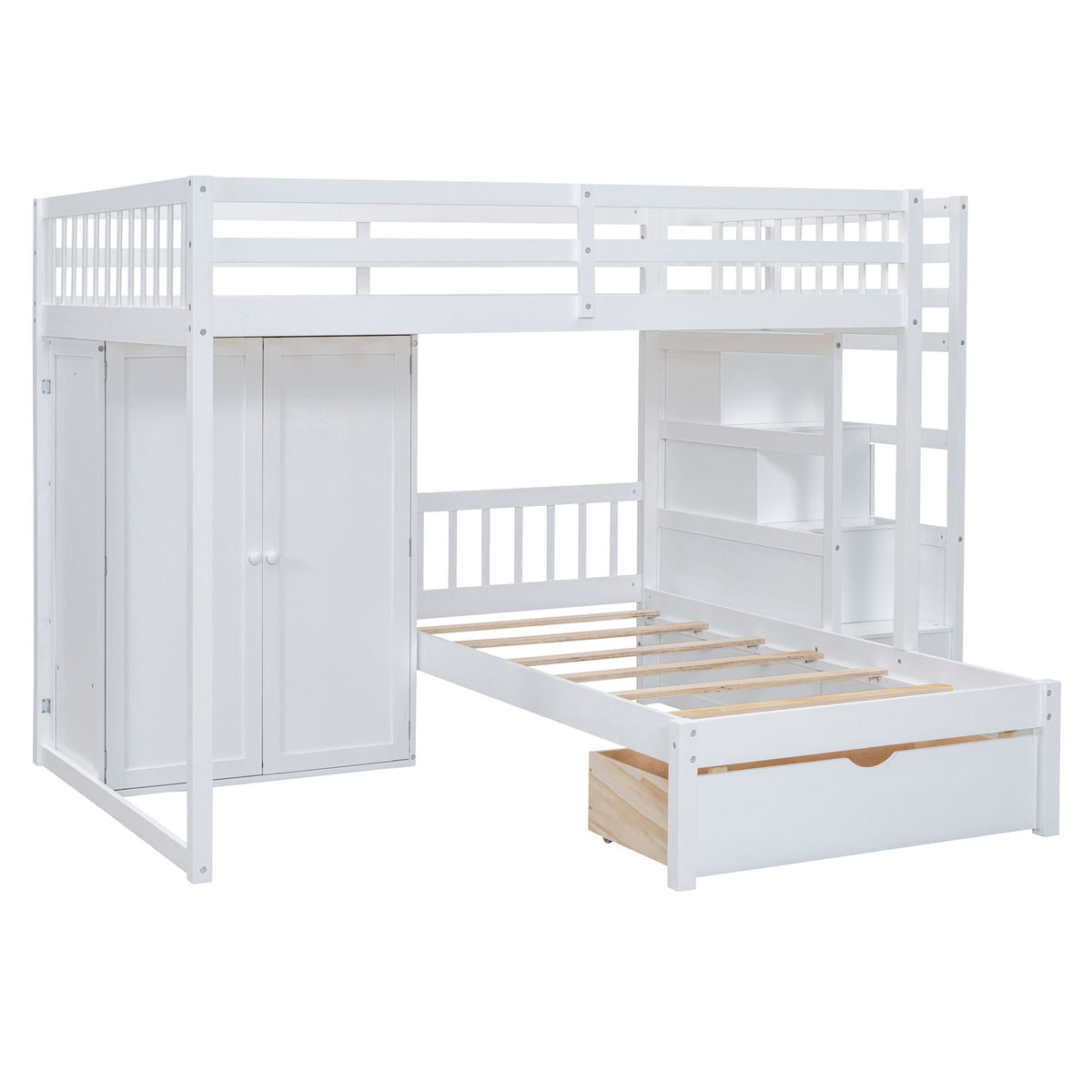 Bunk Bed With Wardrobe, Drawers