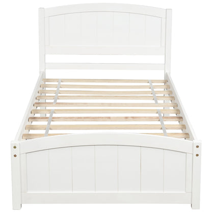 Platform Bed & Headboard, Footboard And Wood Slat Support
