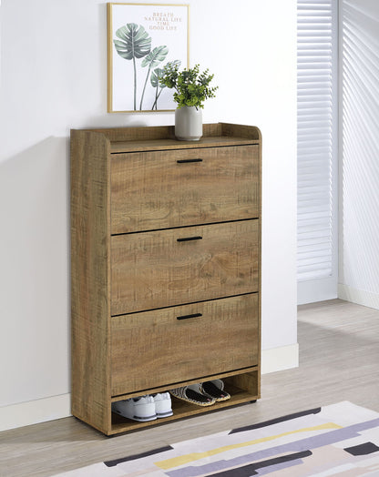 Denia 3-tier Engineered Wood Shoe Cabinet Mango