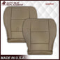 2001 - 2007 Toyota Sequoia Driver OR Passenger Side Top and Bottom Replacement Seat Covers In Tan: Choose your material