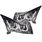 Anzo 2011-2015 Chevrolet Cruze Projector Headlights w/ U-Bar Black