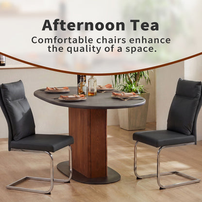 Modern Dining Chair SetWith Soft Cushion Backrest (2 Pieces)