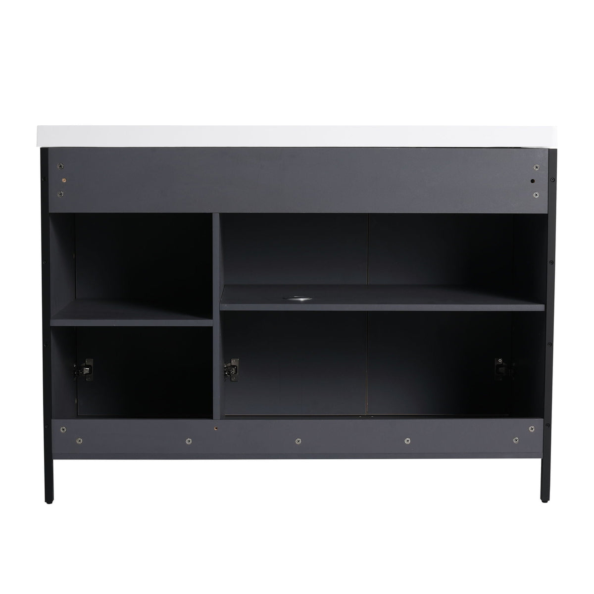 Contemporary Freestanding Bathroom Vanity With Adjustable Shelves