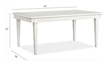 Willowbrook - Extendable Rectangular Dining Table - Egg Shell White