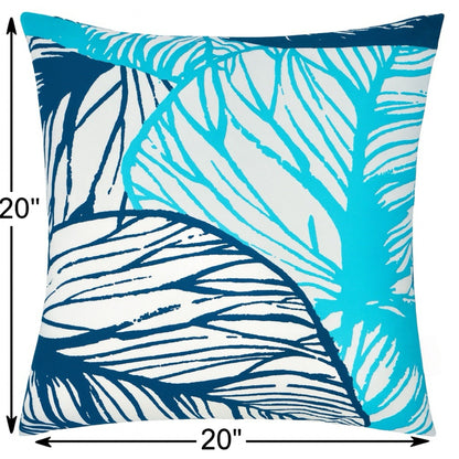 Leaf Vein Outdoor & Indoor Pillow - Indigo