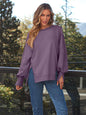 Slit Hem Sweatshirt