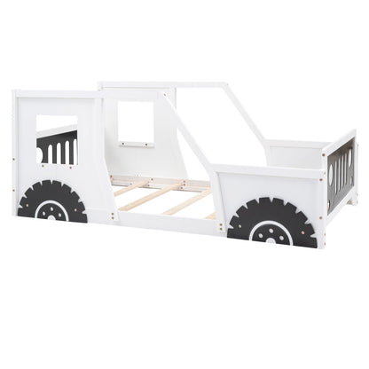 Classic Car Shaped Platform Bed With Wheels