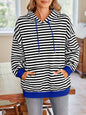 Striped Drawstring Hoodie