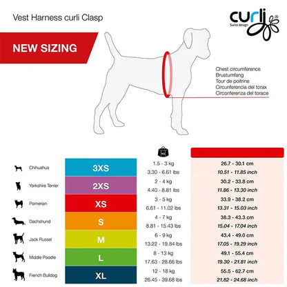 Curli Vest Harness Clasp Air-Mesh Dog Harness Lime Medium