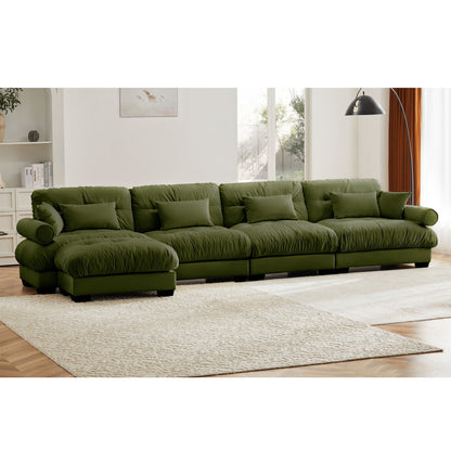 Super Comfort Oversized Modular Sectional Sofa With Movable Ottoman