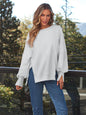 Slit Hem Sweatshirt