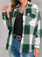 Plaid Shacket with Pockets and Collar