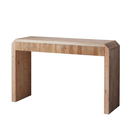 Rustic Modern Console Table With Drawer Storage - Natural Wood