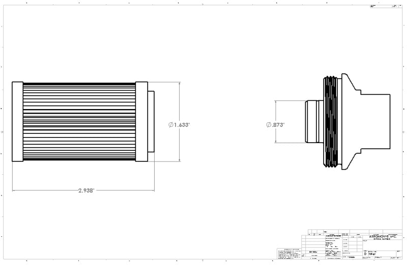 Aeromotive Stainless 100 Micron Filter Micronale AN-10