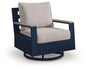 East Beach - Swivel Glider Chair With Cushion - Blue