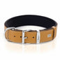 Doggie Comfort Leather Dog Collar Camel for Large Breeds 65 cm